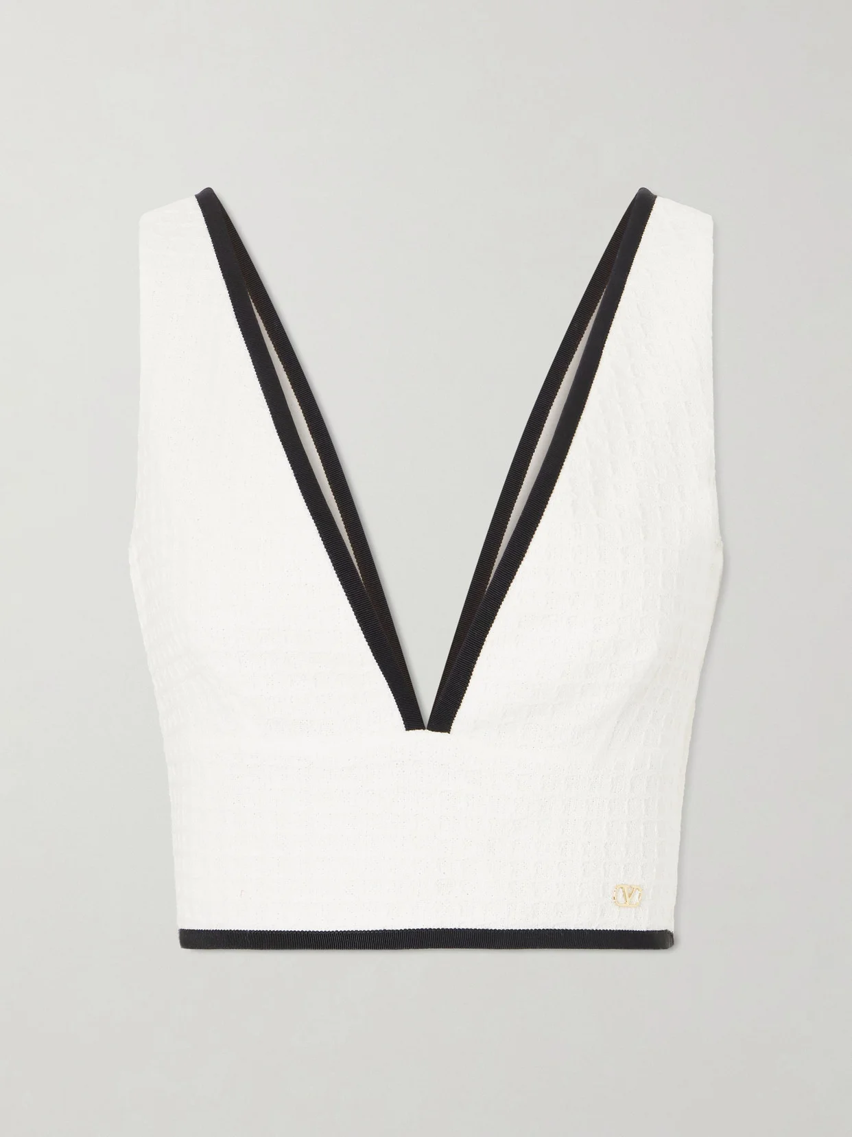 Canestrello Cropped Cotton-tweed Top - 1