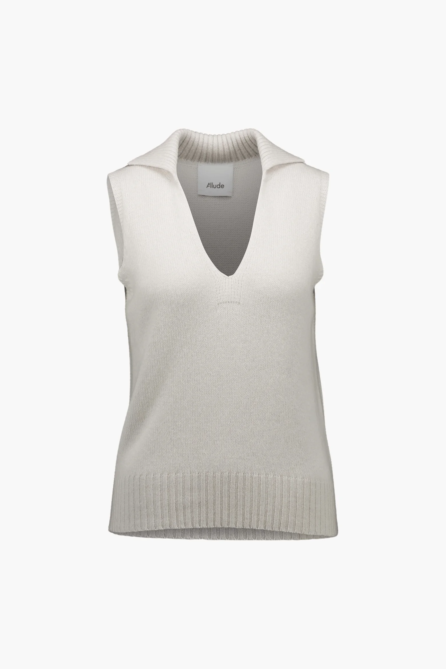 POLONECK SLEEVELESS SWEATER - 1