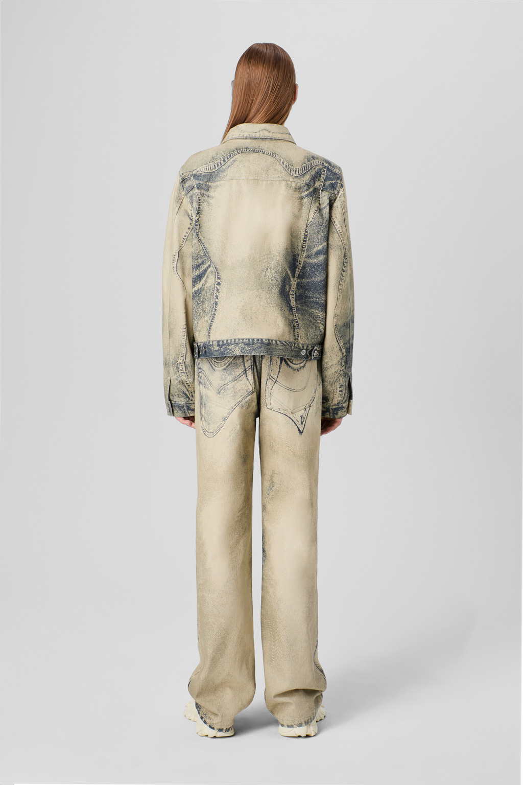 Sand-black Denim Jacket - 5