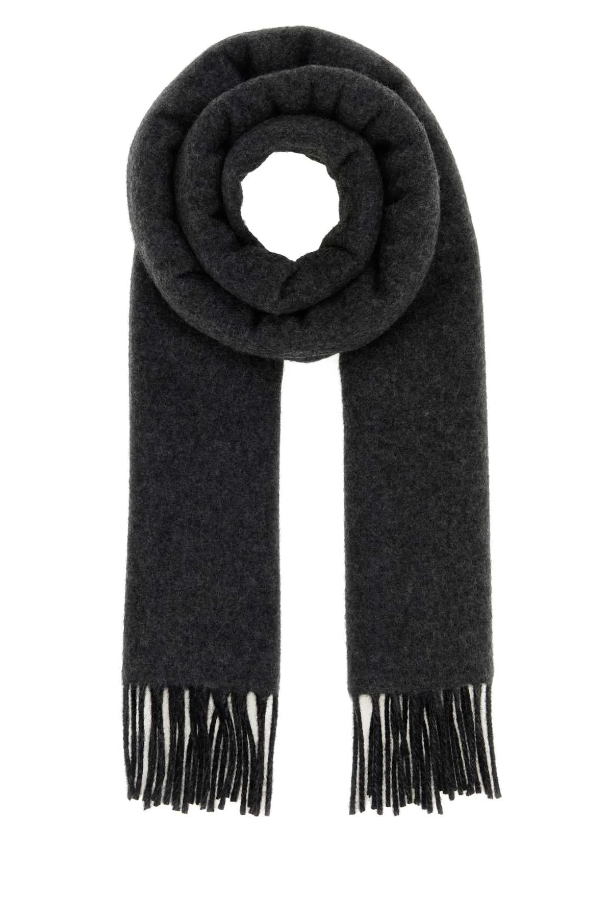 Fendi Men Charcoal Cashmere Scarf - 1