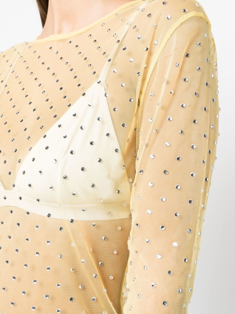Desta crystal-embellished sheer top - 5