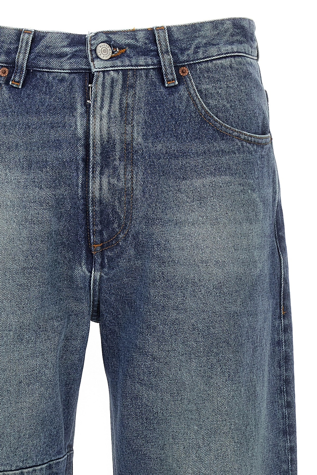 Asymmetric stitching jeans - 4