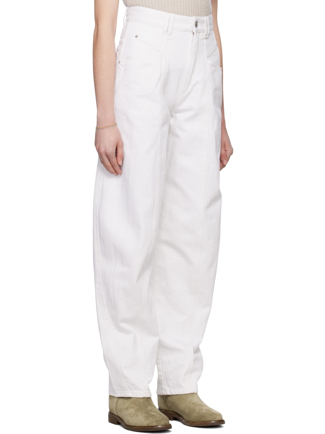 White Vetan Jeans - 2
