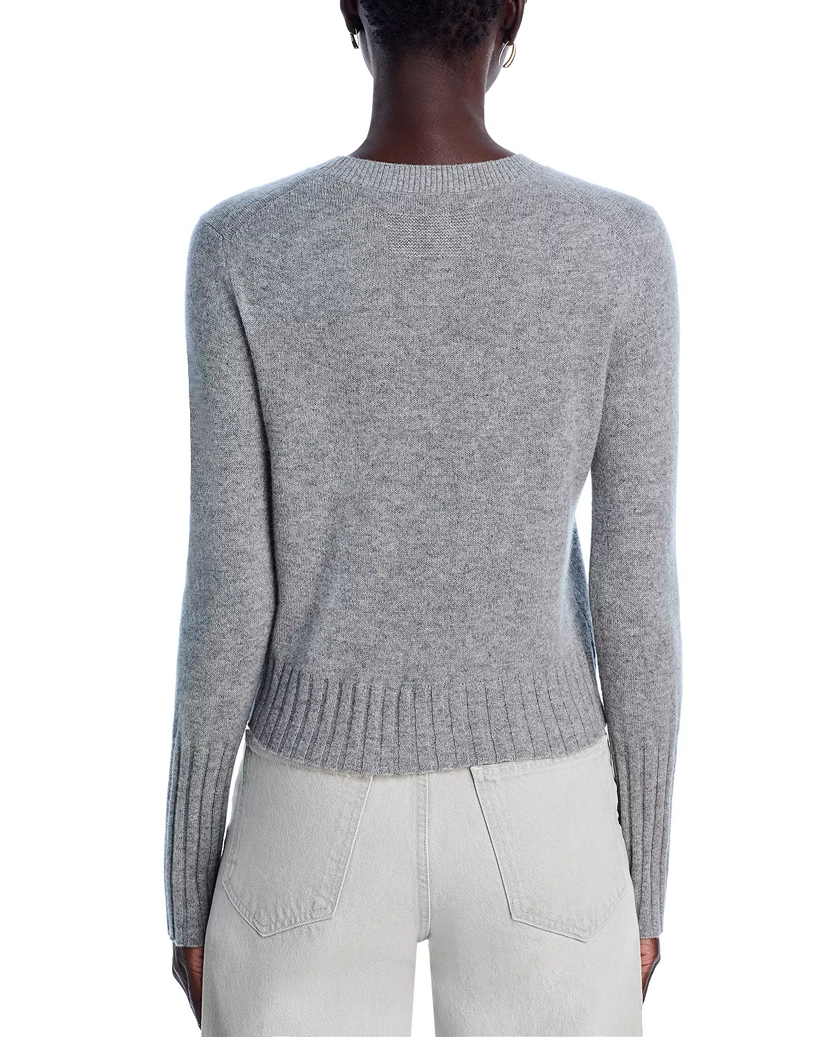 Cashmere Shrunken Crewneck Sweater - 3