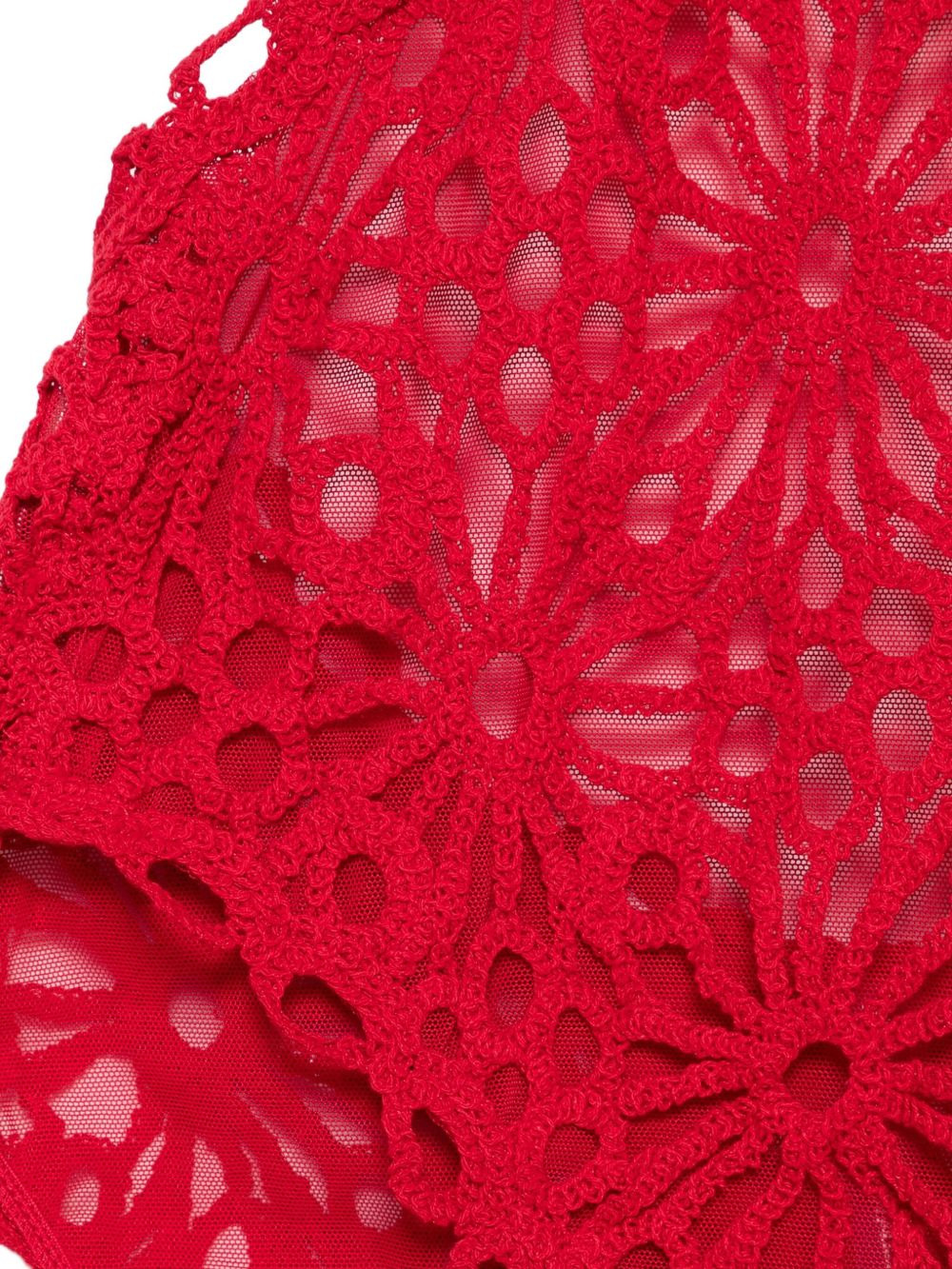 floral-lace swimsuit - 3