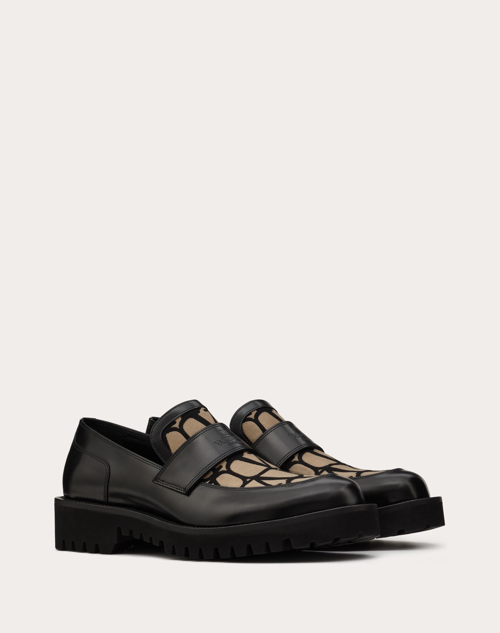 LOAFER IN TOILE ICONOGRAPHE TECHNICAL FABRIC AND CALFSKIN - 2