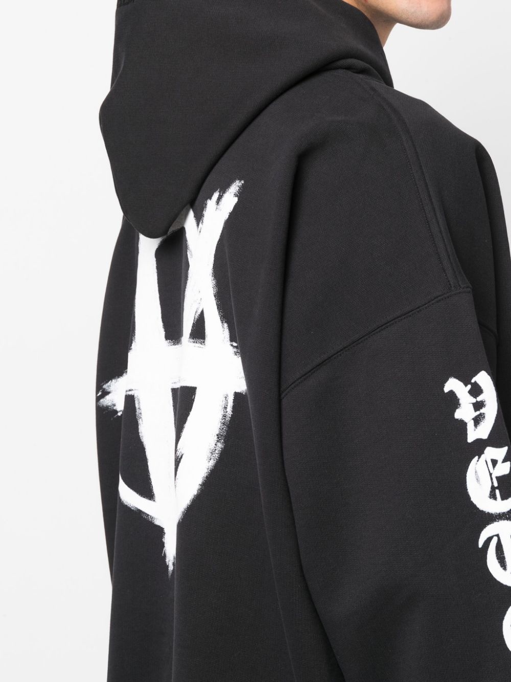 Double Anarchy drawstring hoodie - 6