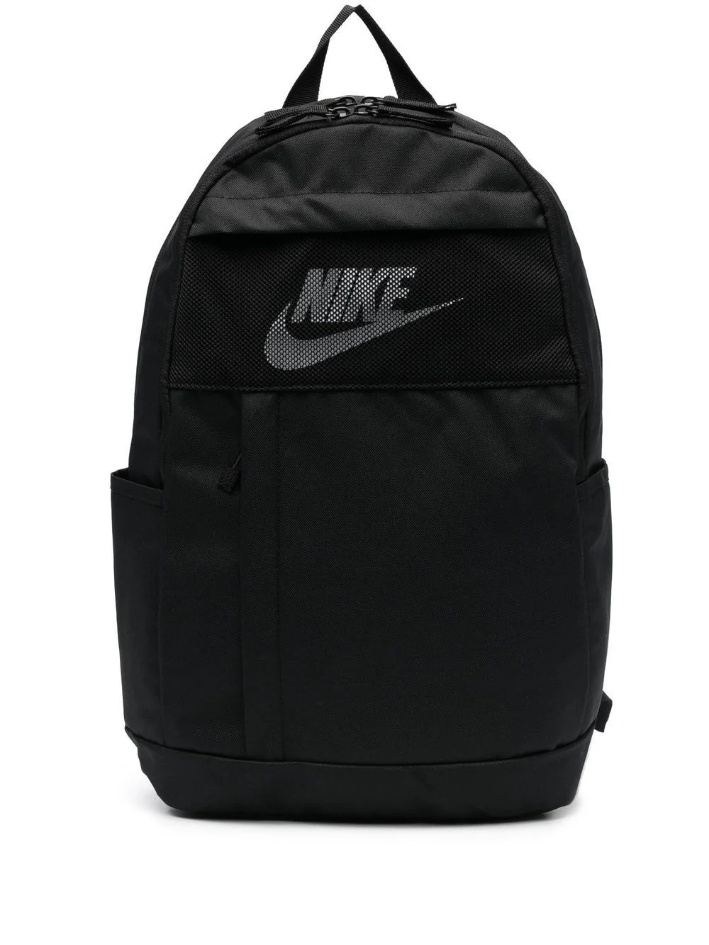 logo-print netted backpack - 1
