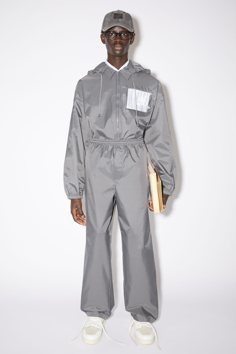Acne Studios Face logo patch sweatpants - Carbon grey outlook