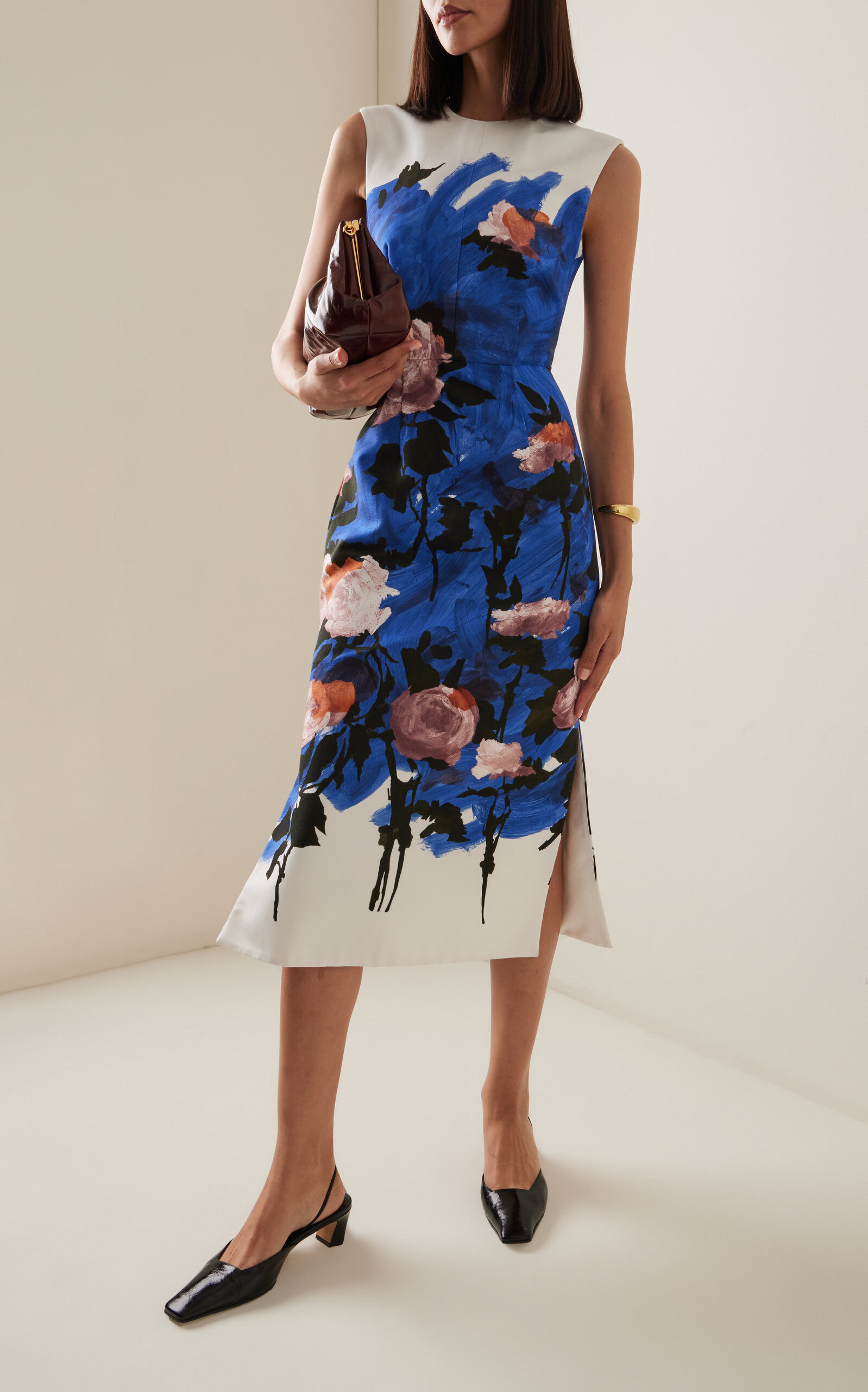 Printed Cotton-Blend Midi Dress multi - 2