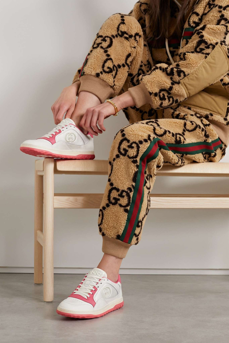 GUCCI MAC80 distressed leather sneakers outlook