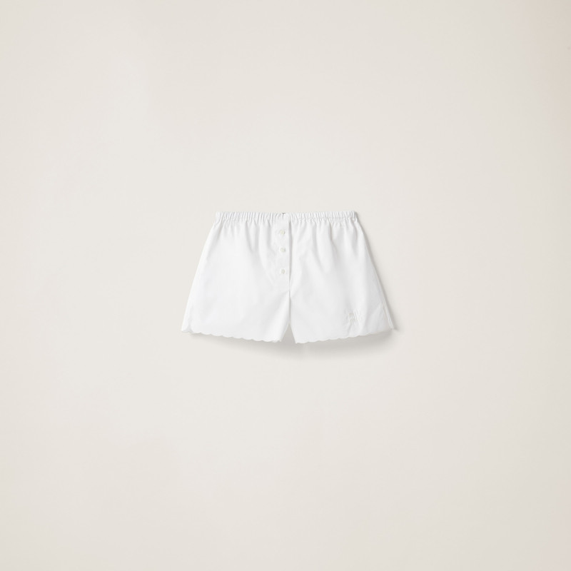 Embroidered poplin boxers 1