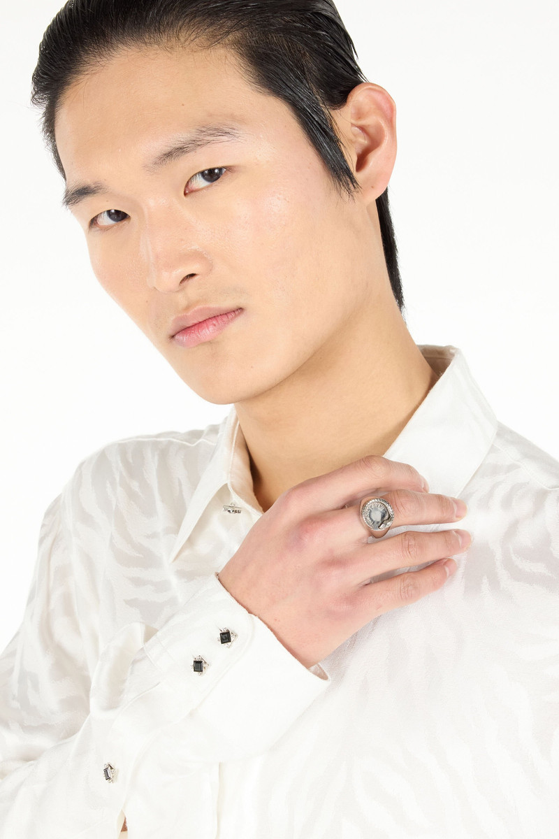 Roberto Cavalli Snake Ring With Logo outlook