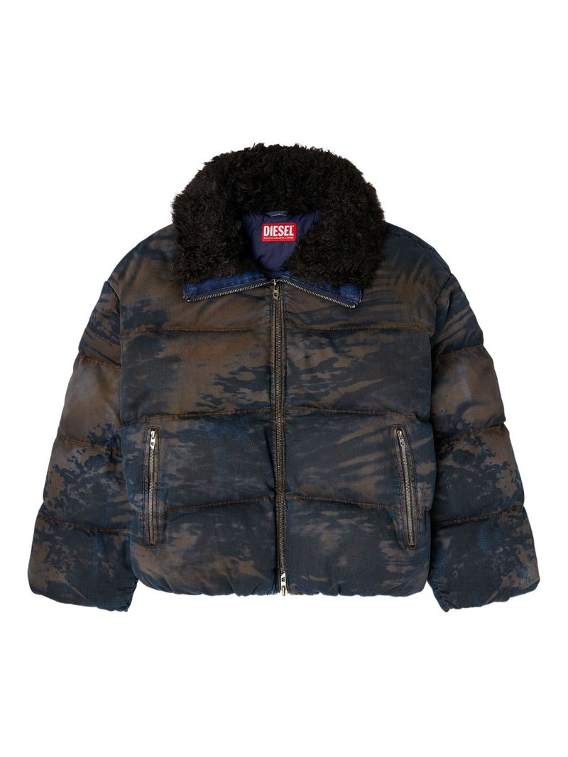 quilted trimmed-collar padded jacket 1