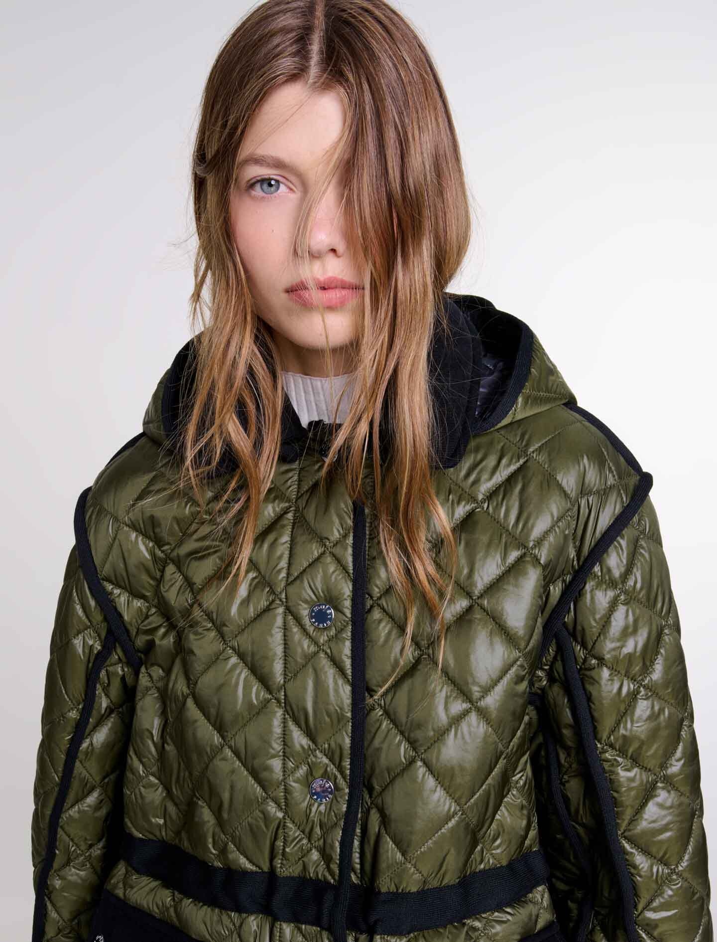 Contrast quilted puffer jacket - 7