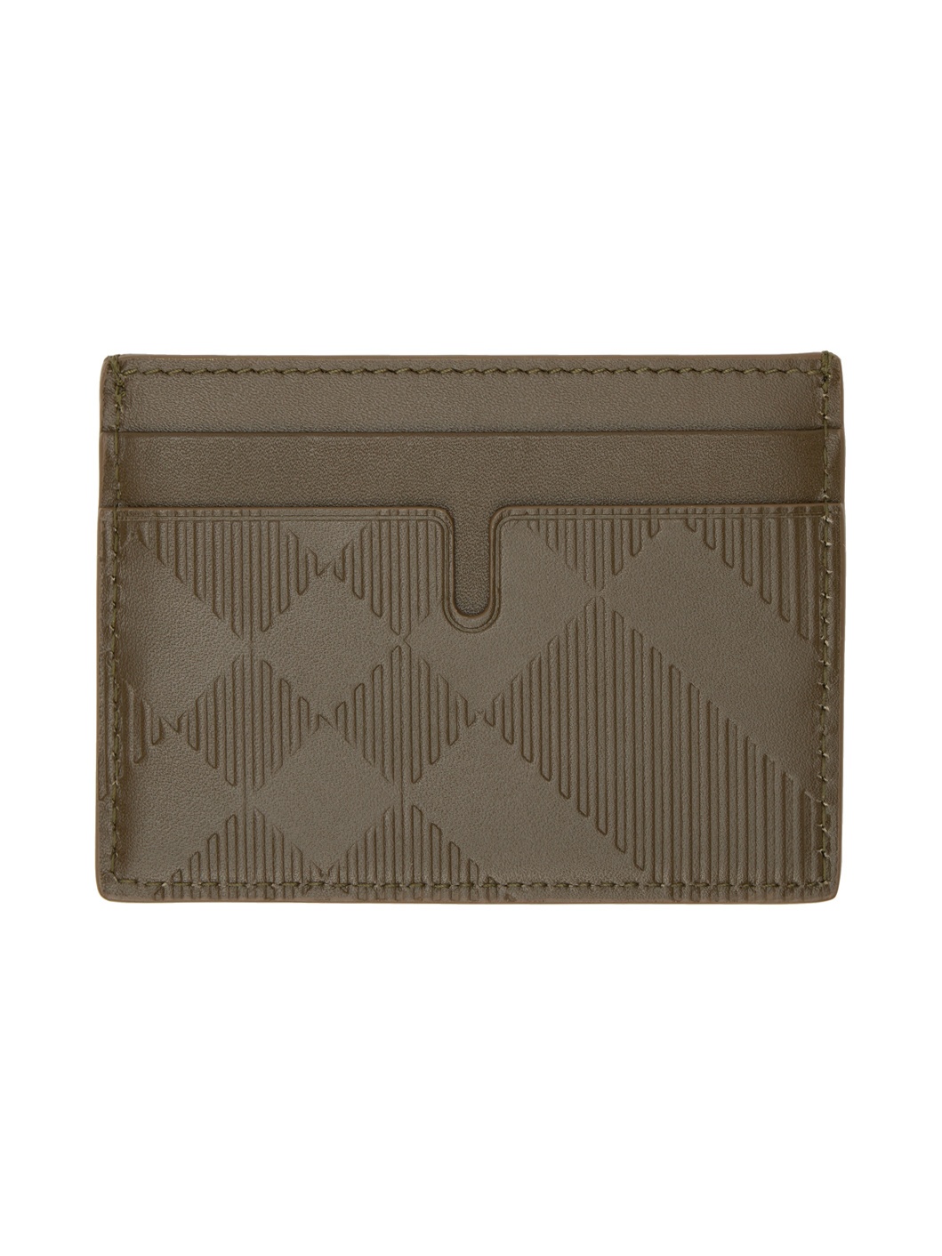 Khaki Check Card Holder - 2