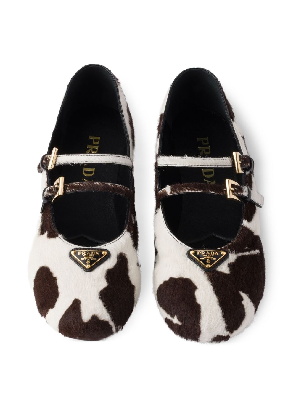 cow-print ballet flats - 4