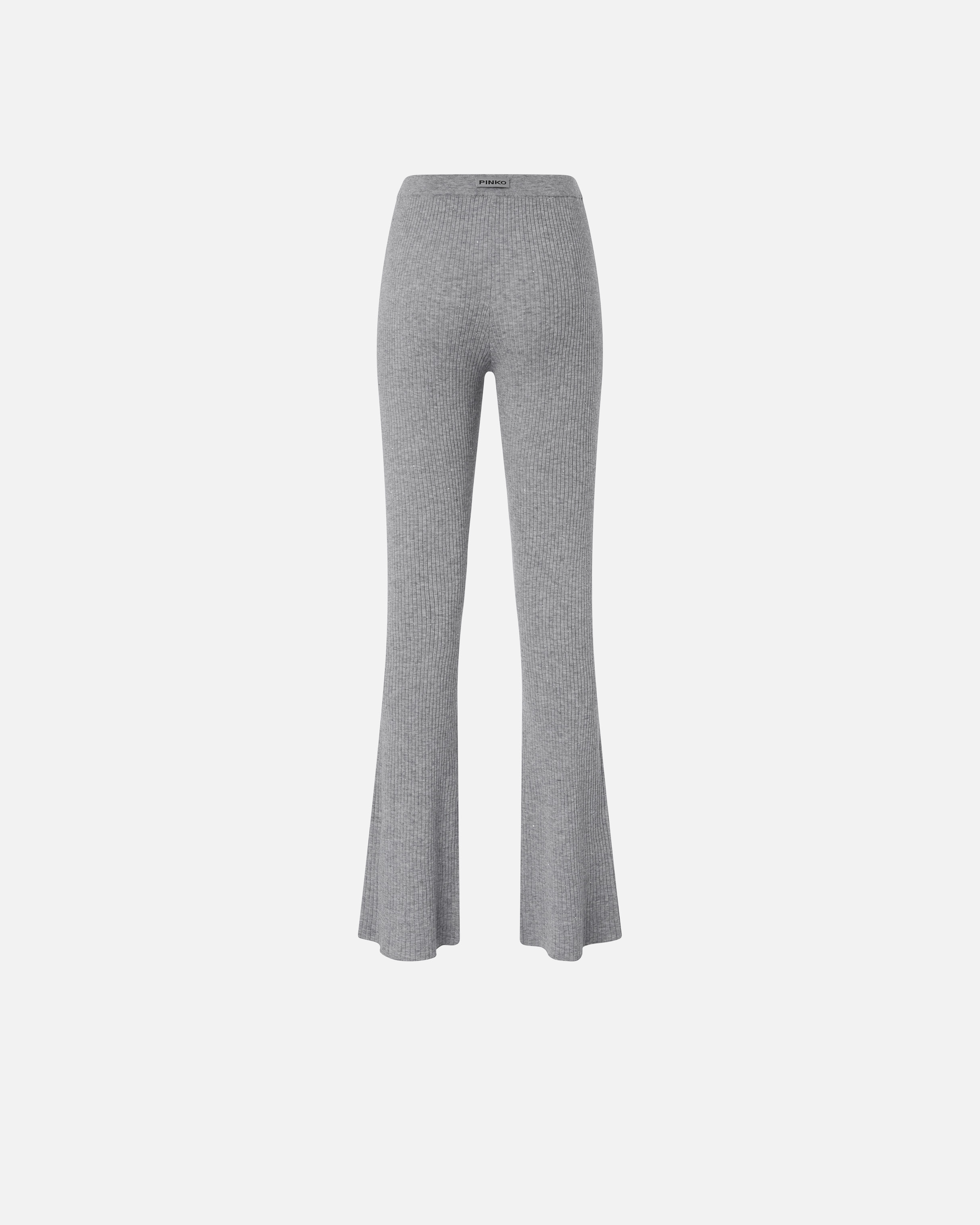 LONG FLARED KNIT TROUSERS - 6