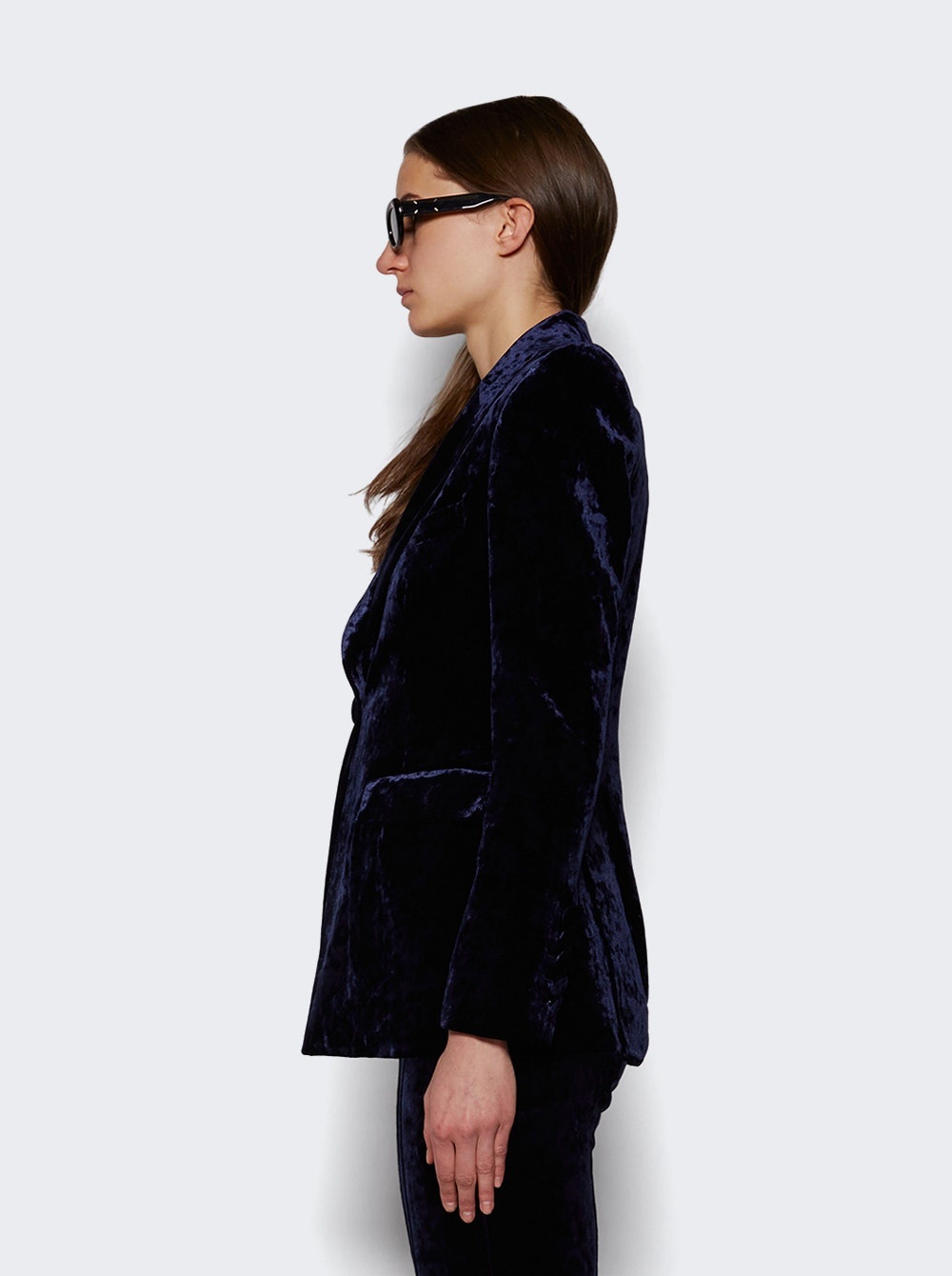 Single Breasted Fitted Blazer Midnight - 4