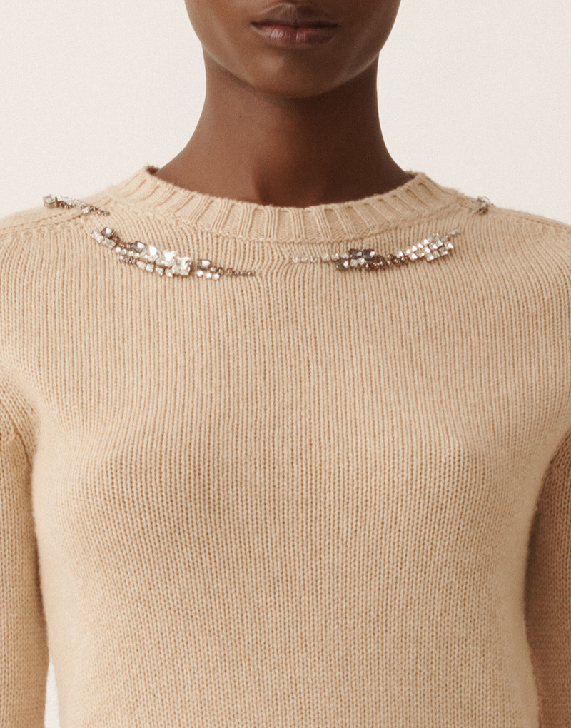 Platinum sweater with embroidery 5