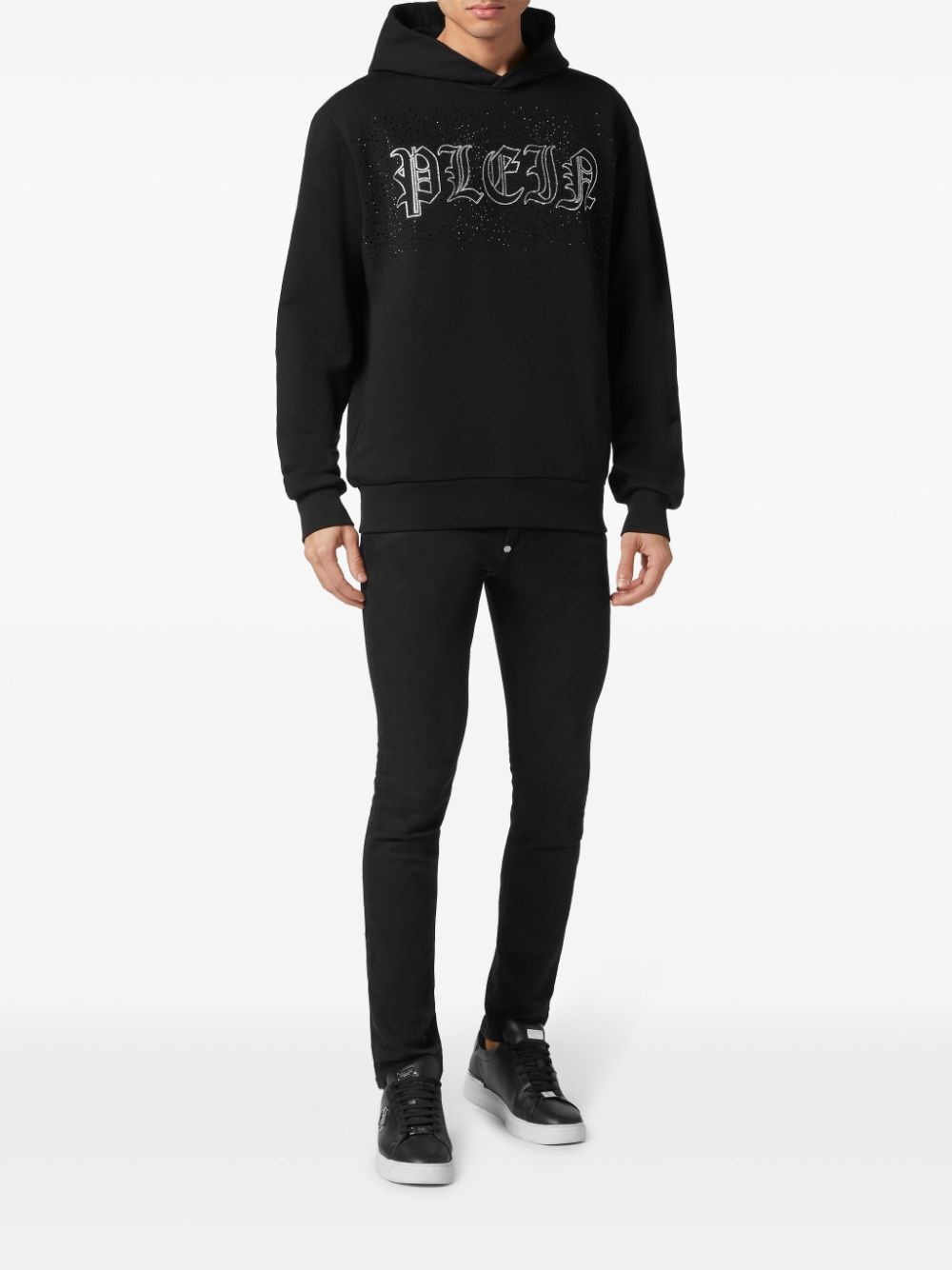 Gothic Plein-print hoodie - 2