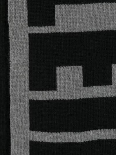 PHILIPP PLEIN intarsia-logo wool scarf outlook