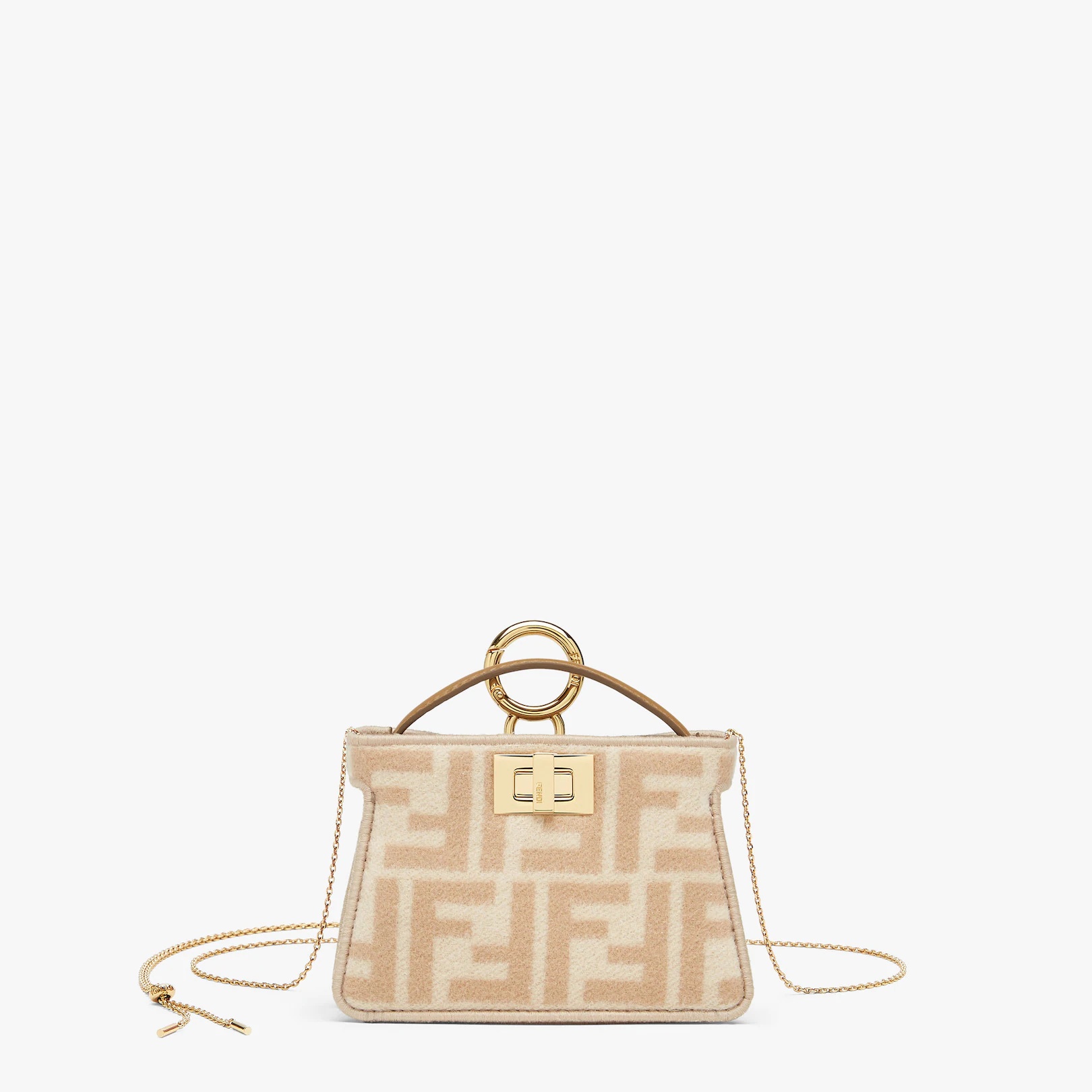 Beige wool charm - 1