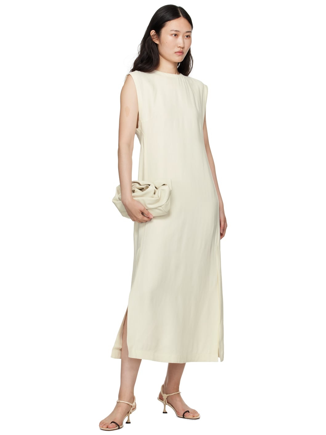 Beige Tee Toe Ring Heeled Sandals - 5