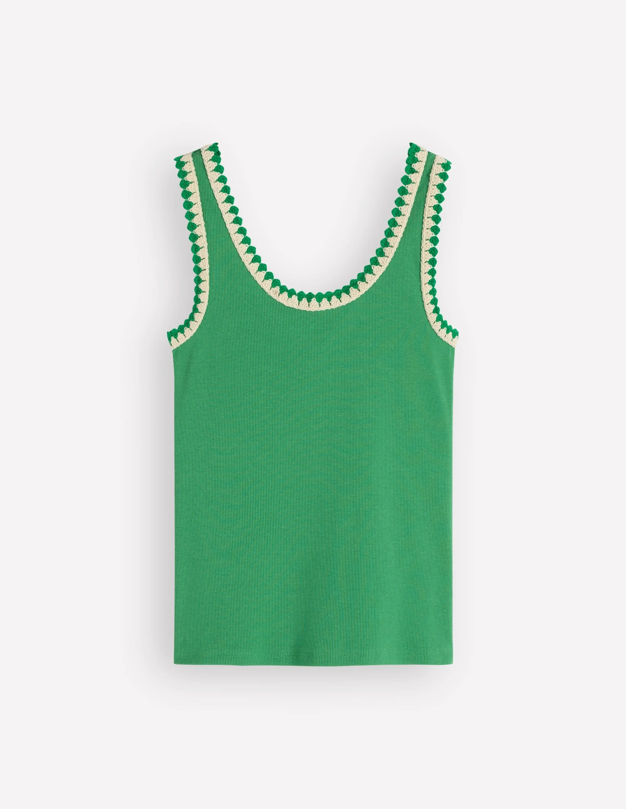 Maddie Trim Detail Vest-Shamrock Green - 1