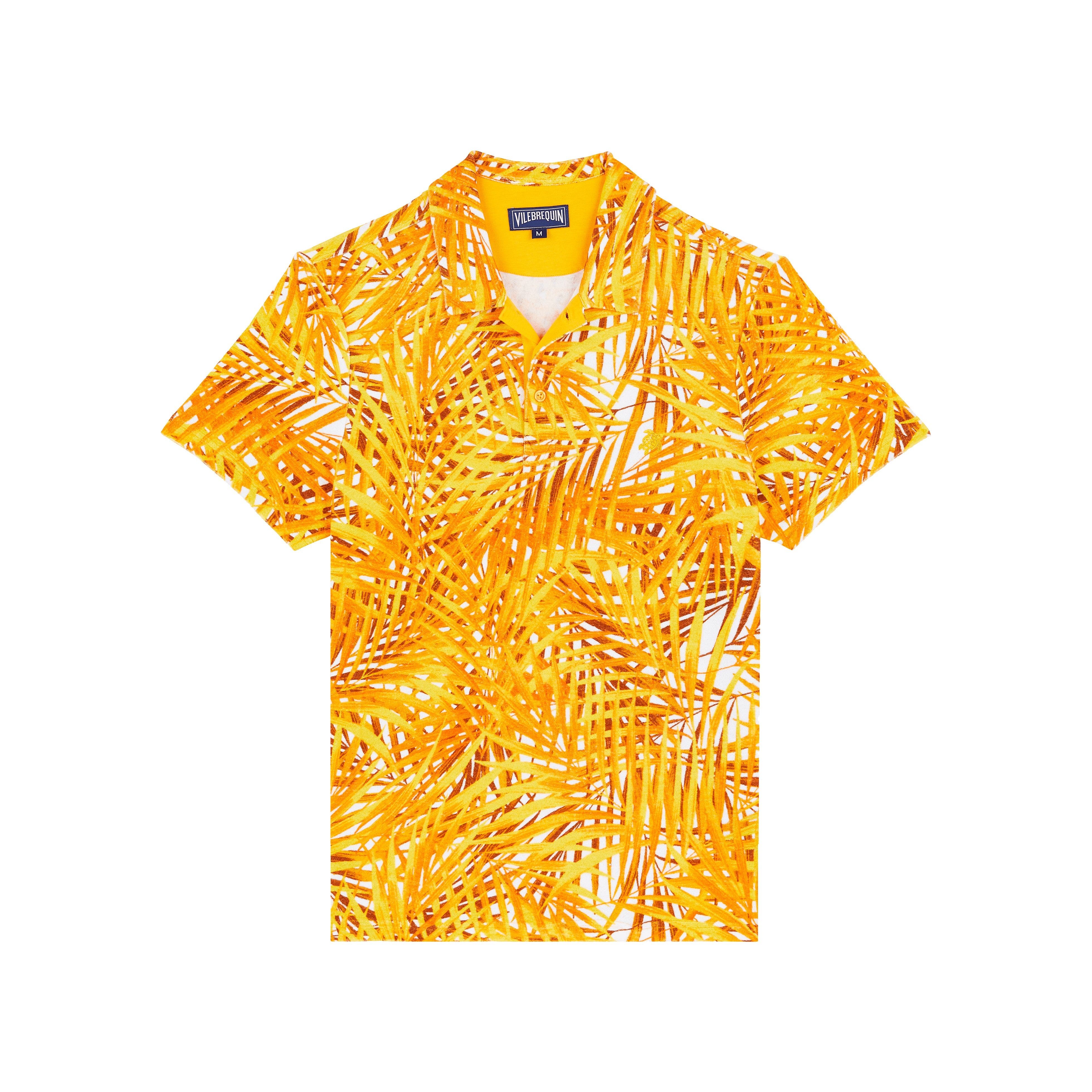 Vilebrequin Men's Palm Leaves Printed Terry Polo in Mangue at Nordstrom - 3