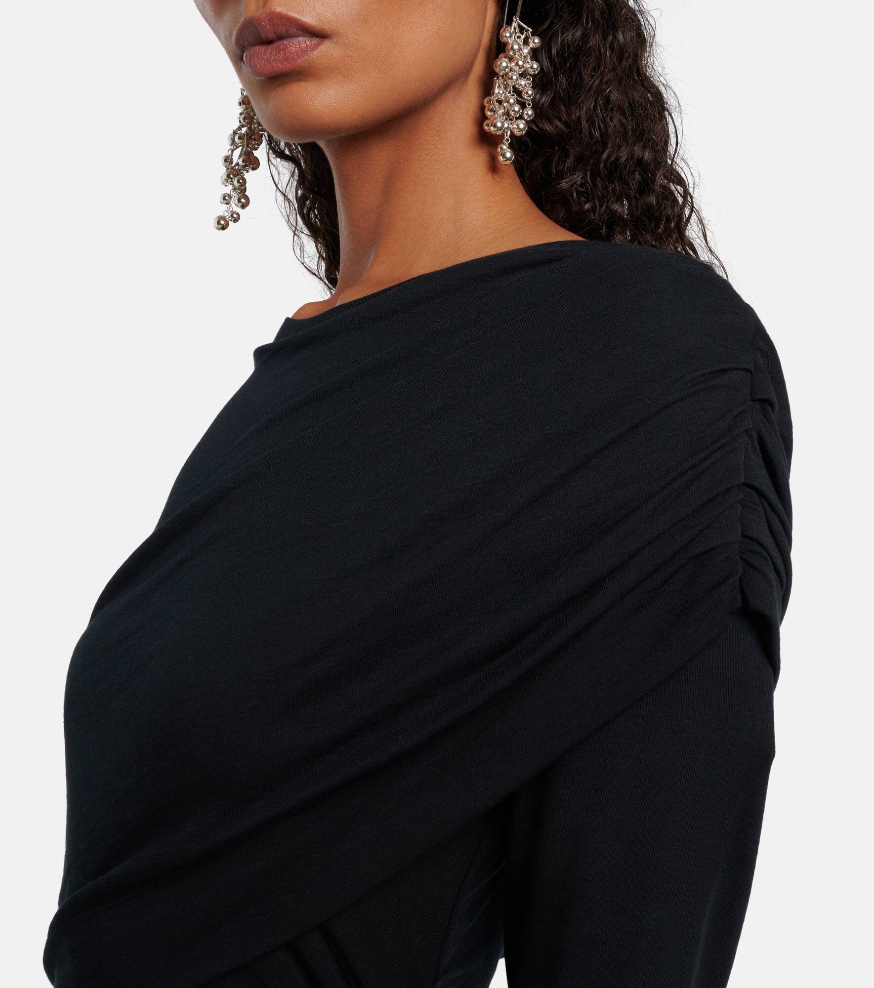 Denise draped jersey minidress - 4