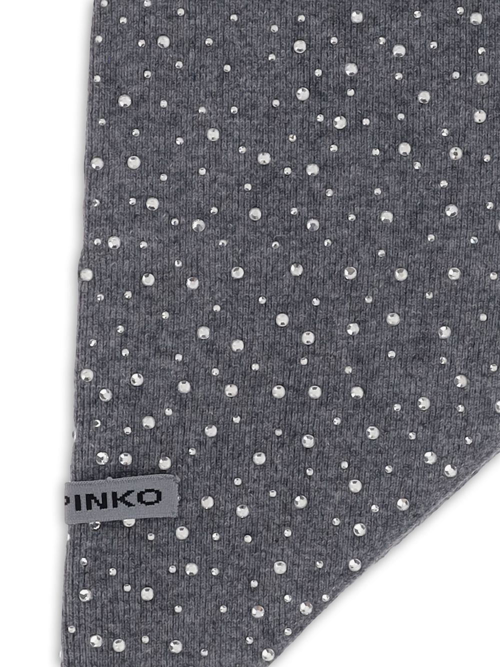 crystal-embellished knitted scarf - 3