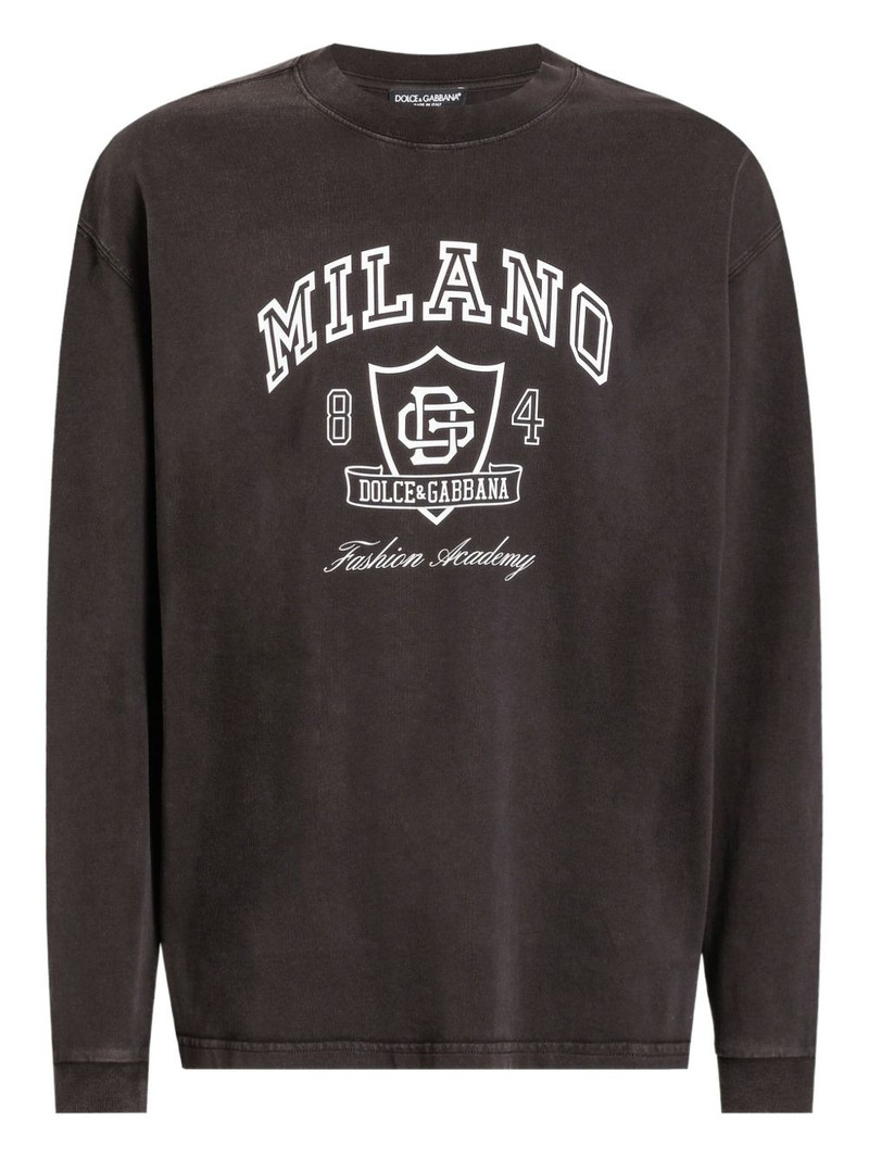 printed long-sleeve T-shirt 1
