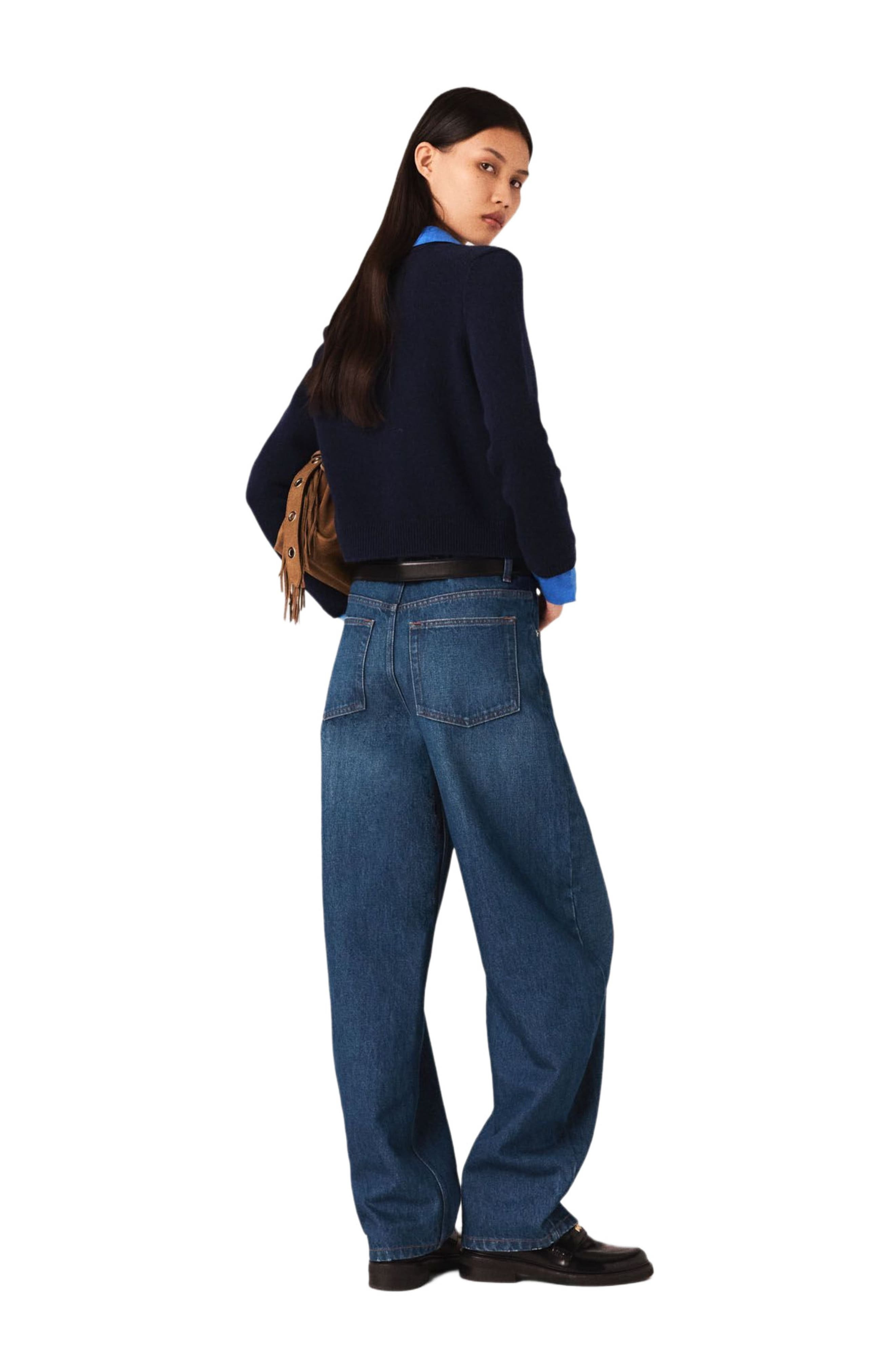 maje Balloon jeans with martingale in Blue at Nordstrom - 3