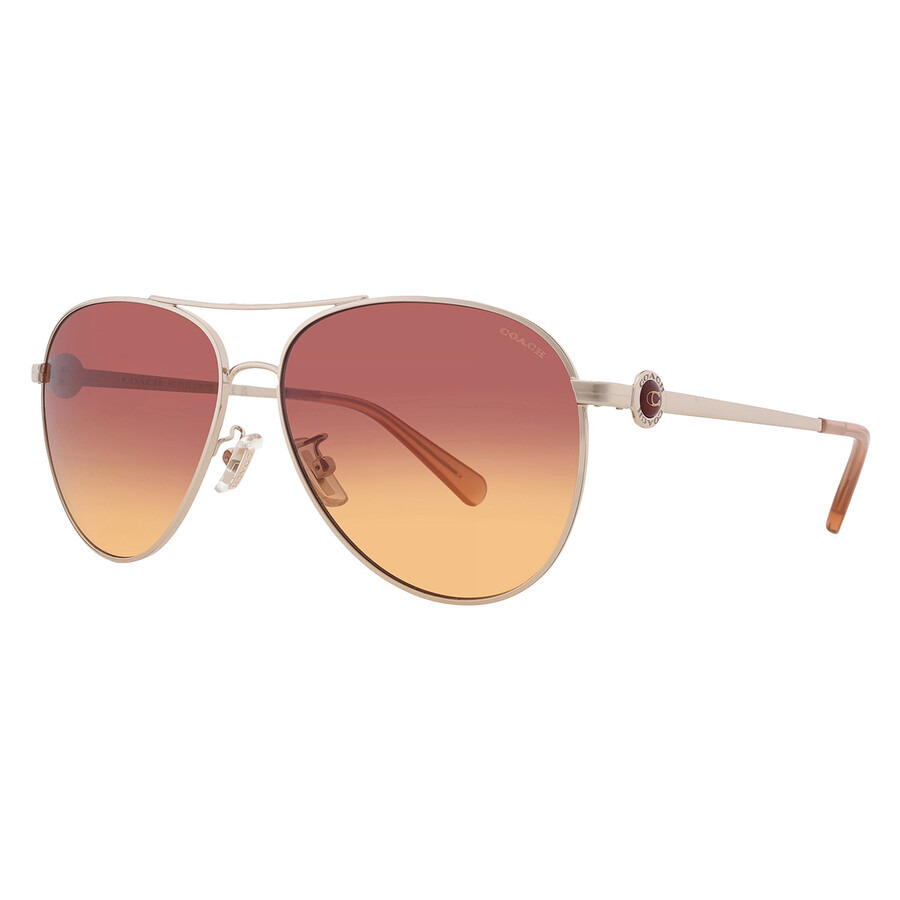 Coach Maroon Canary Pilot Ladies Sunglasses HC7128 900578 58 - 2