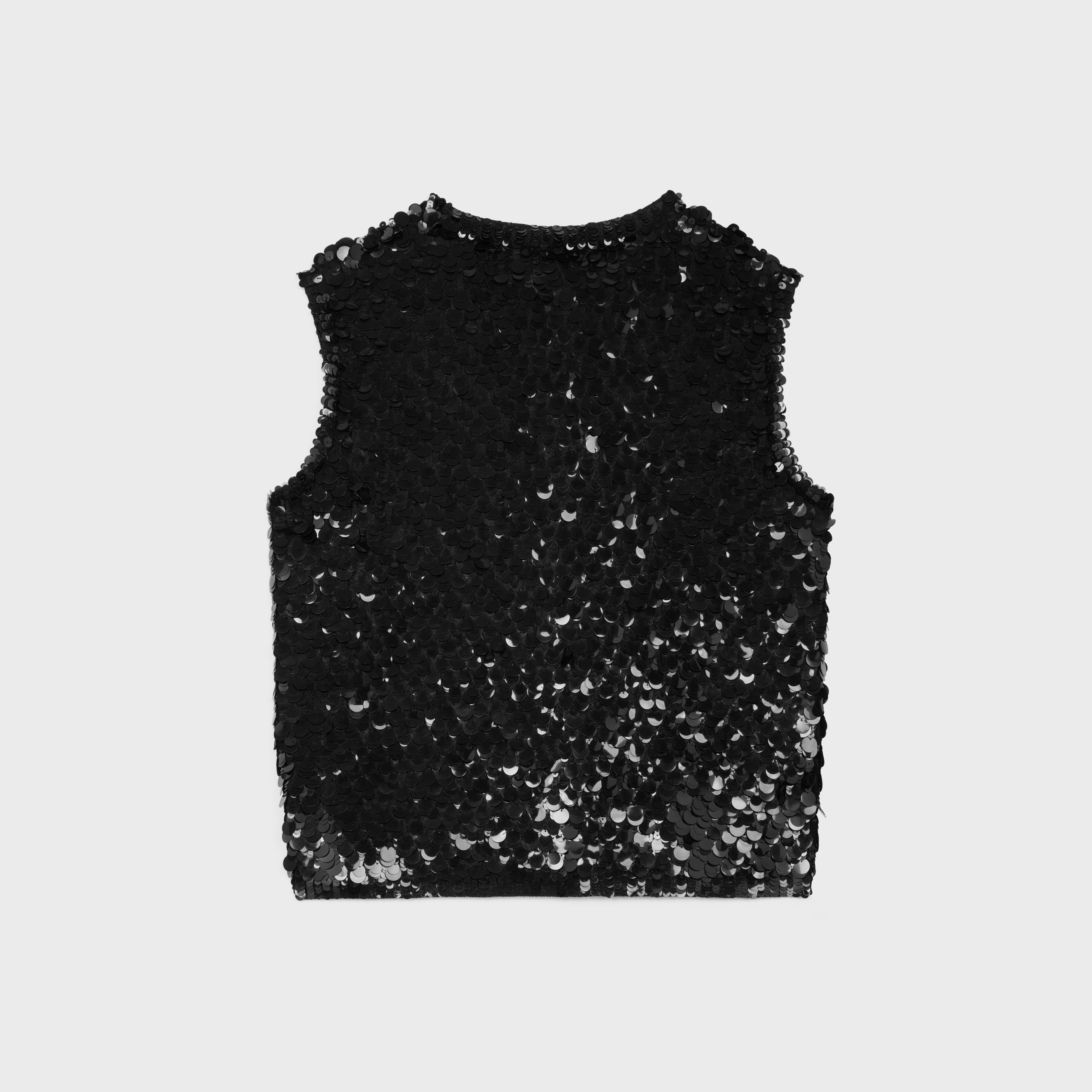 sleeveless top in silk - 2