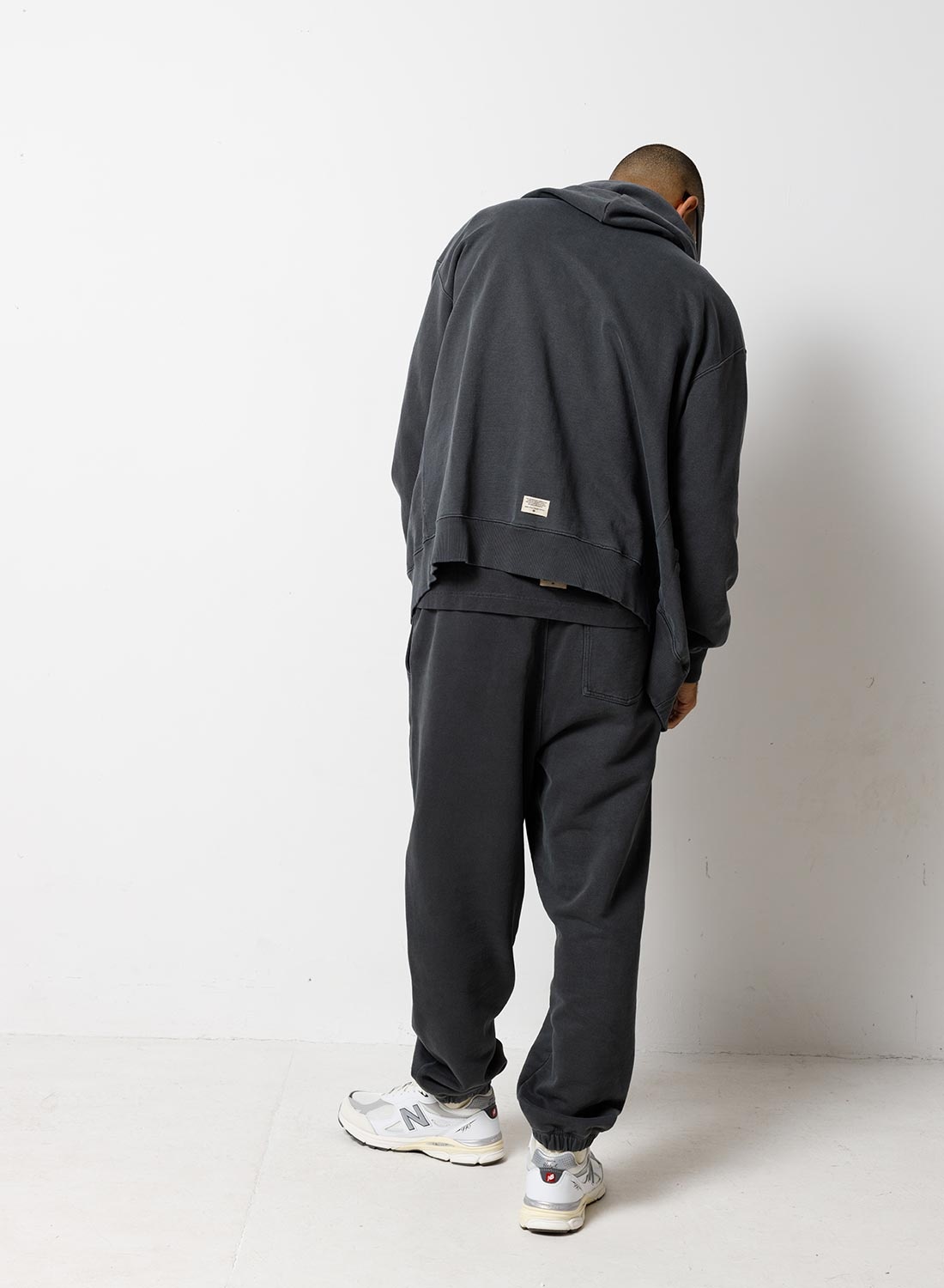 Embroidered Arrow Zip Hoodie in Black - 4