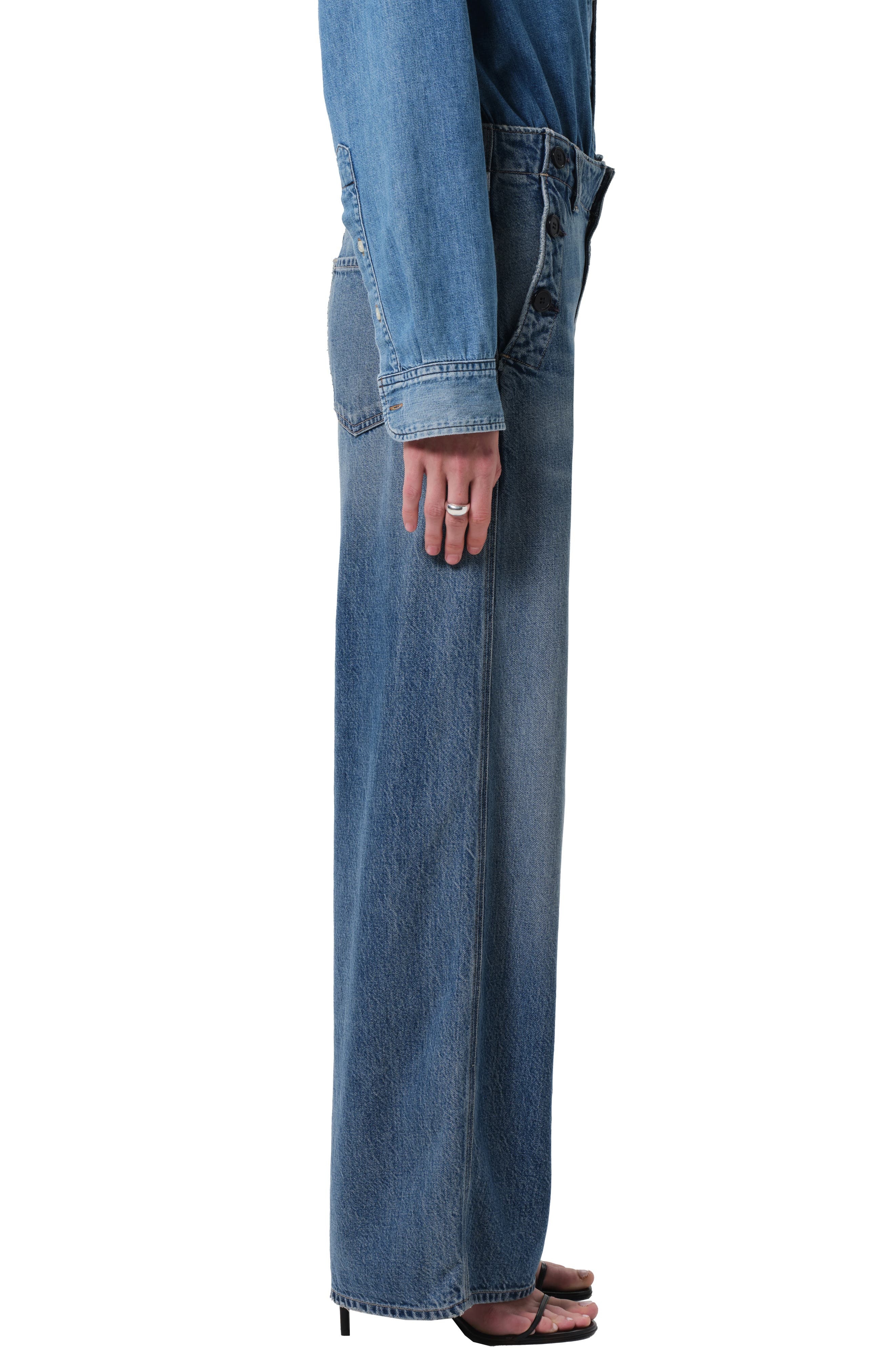 Citizens of Humanity Bordwalk Wide Leg Trouser Jeans in Jete at Nordstrom - 3