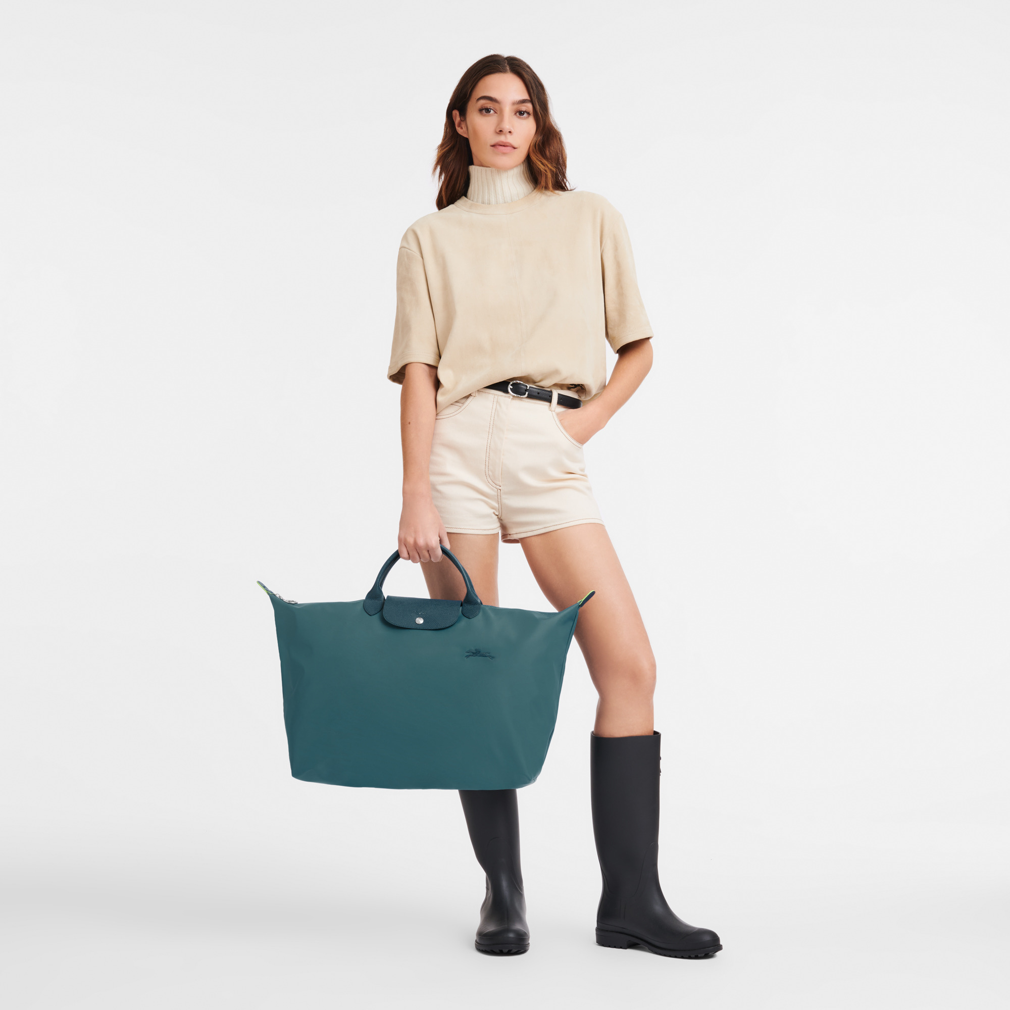 Le Pliage Green S Travel bag Peacock - Recycled canvas - 2
