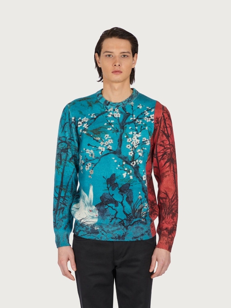 FERRAGAMO CREW NECK RABBIT SWEATER outlook