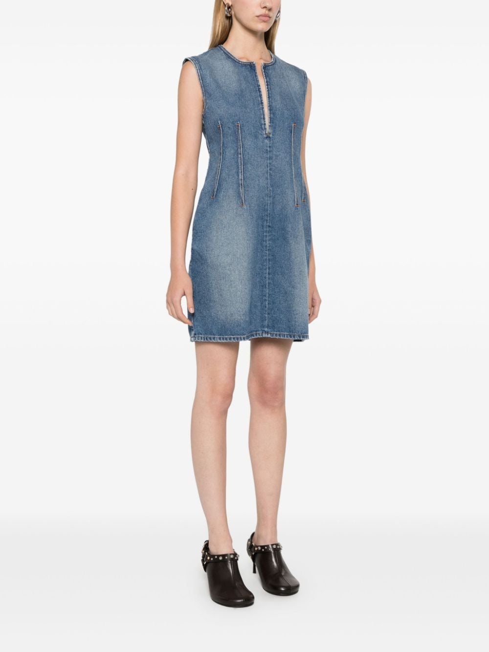 denim mini dress - 3