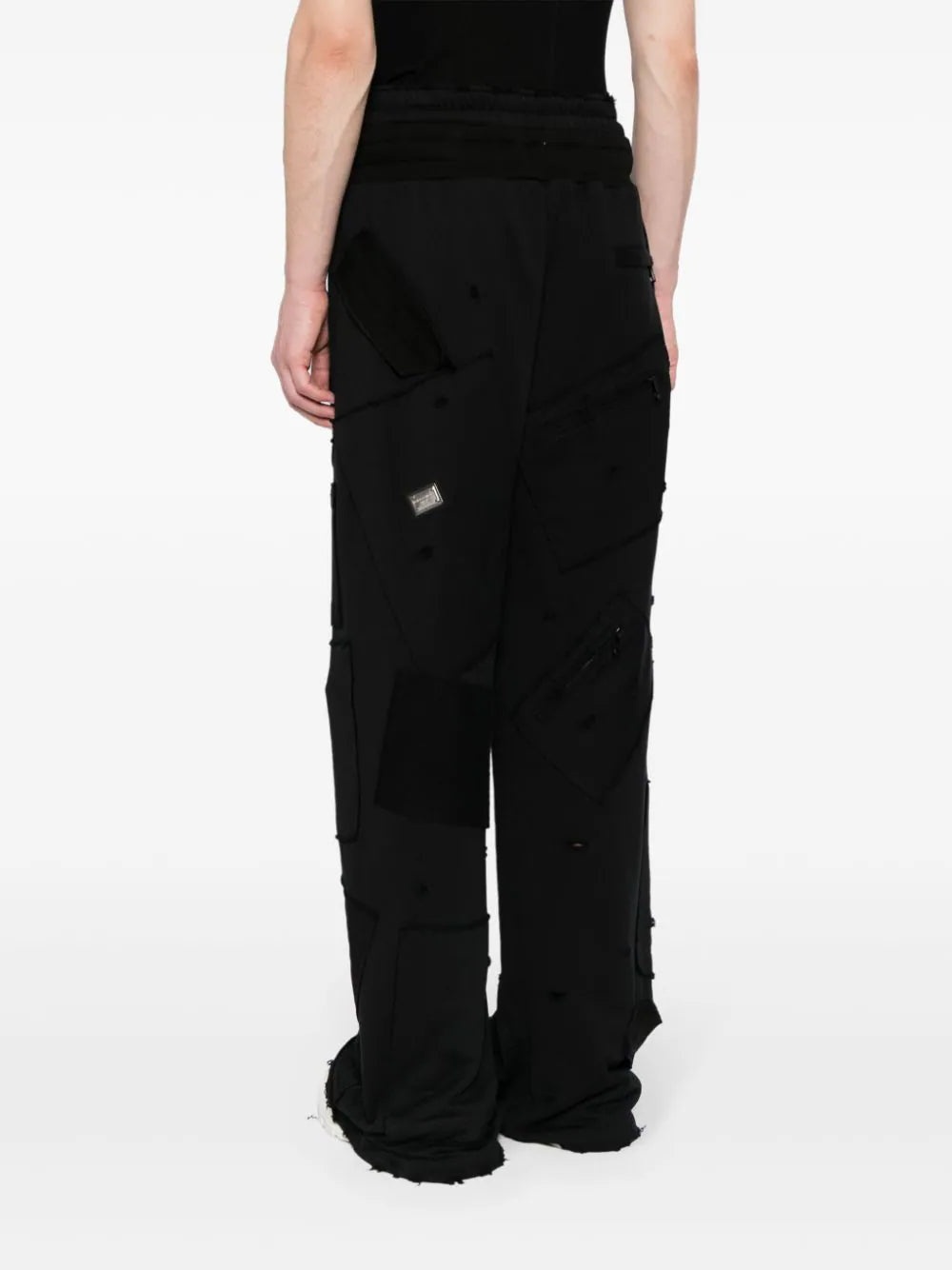 PATCHWORK WIDE-LEG TRACK PANTS - 4