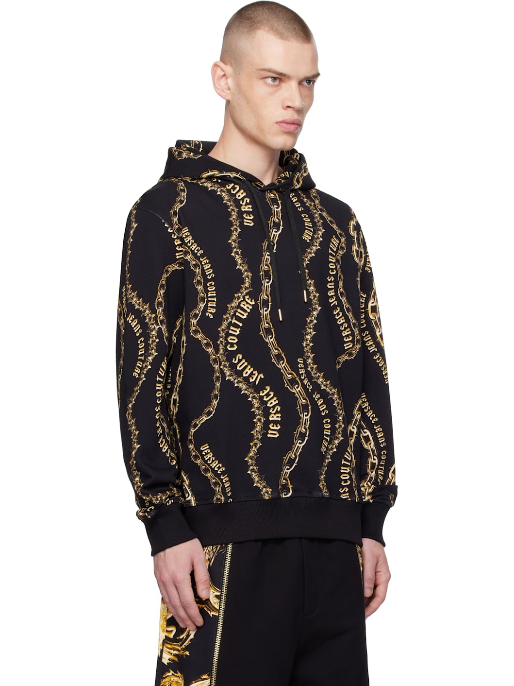 Black Chain Couture Hoodie - 2