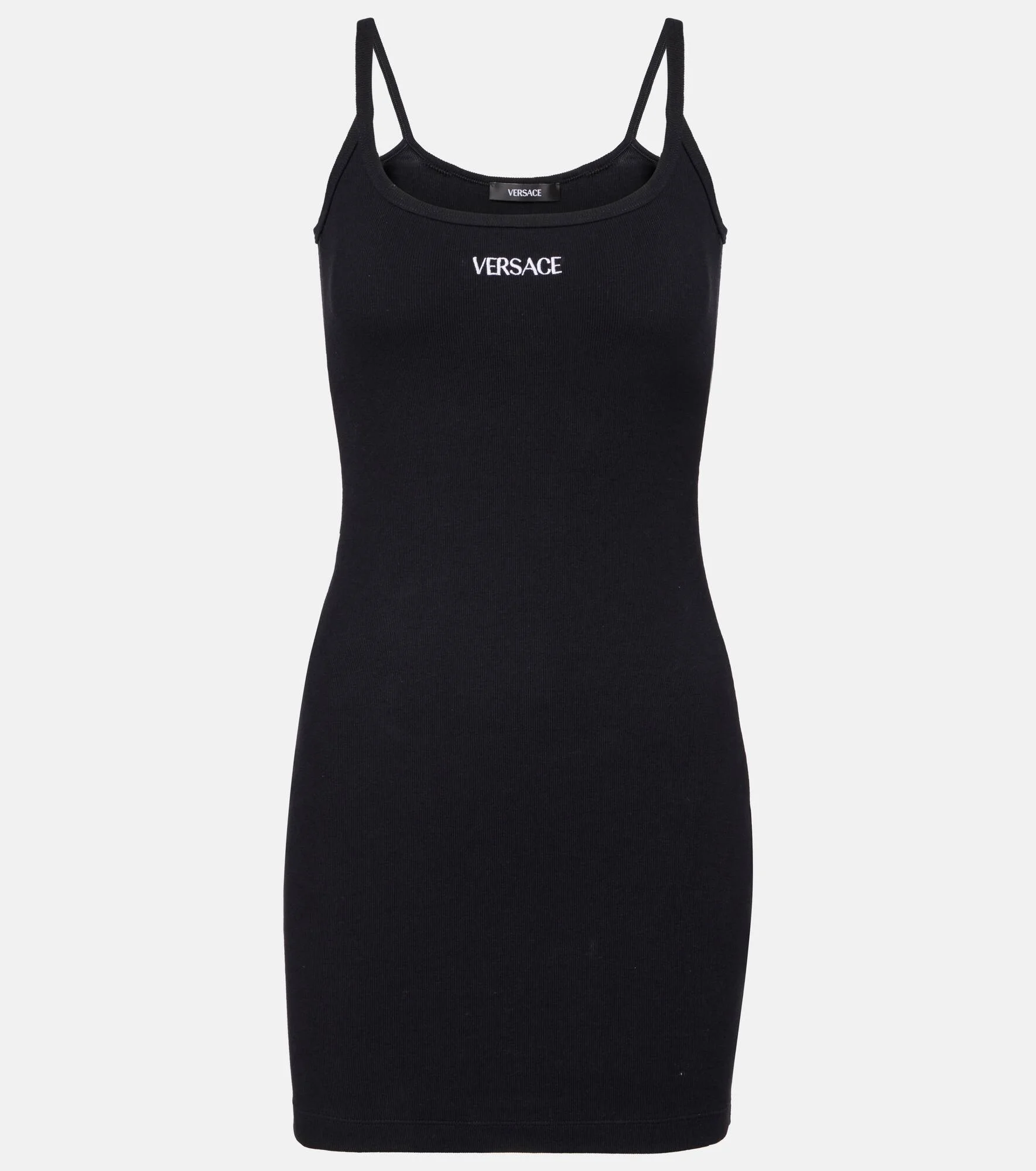 Logo cotton-blend minidress - 1
