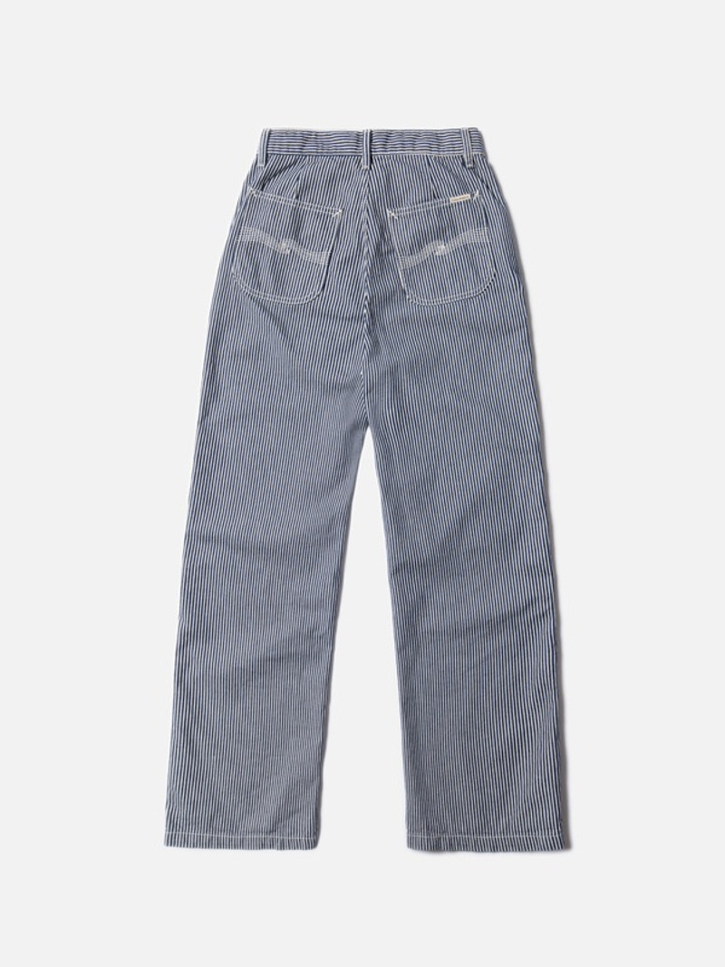 Stina Hickory Striped Pants Blue/Offwhite 5