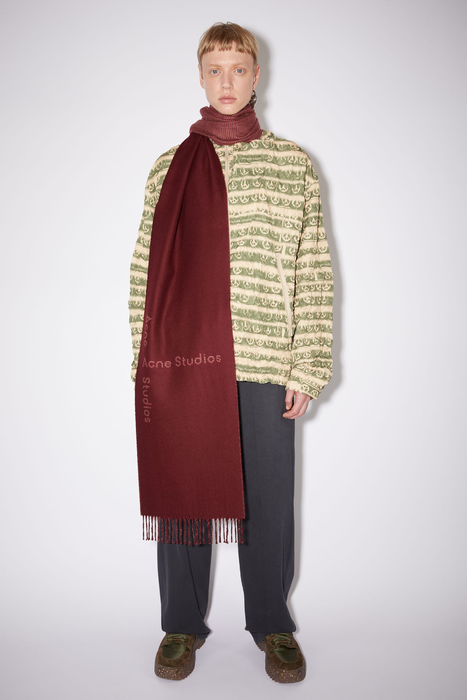 Double face scarf - Burgundy - 3