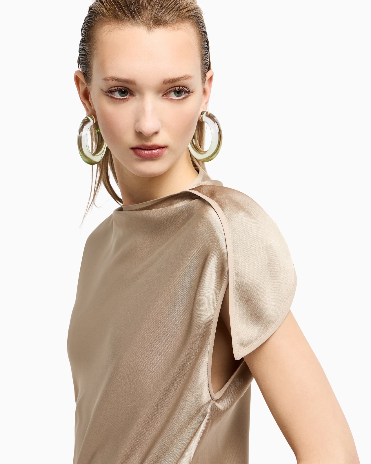 DOUBLE-FACED SILK-SATIN LONG DRESS - 5