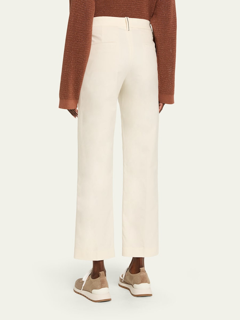 Stretch Cotton Gabardine Kickflare Ankle Cigarette Pants 3