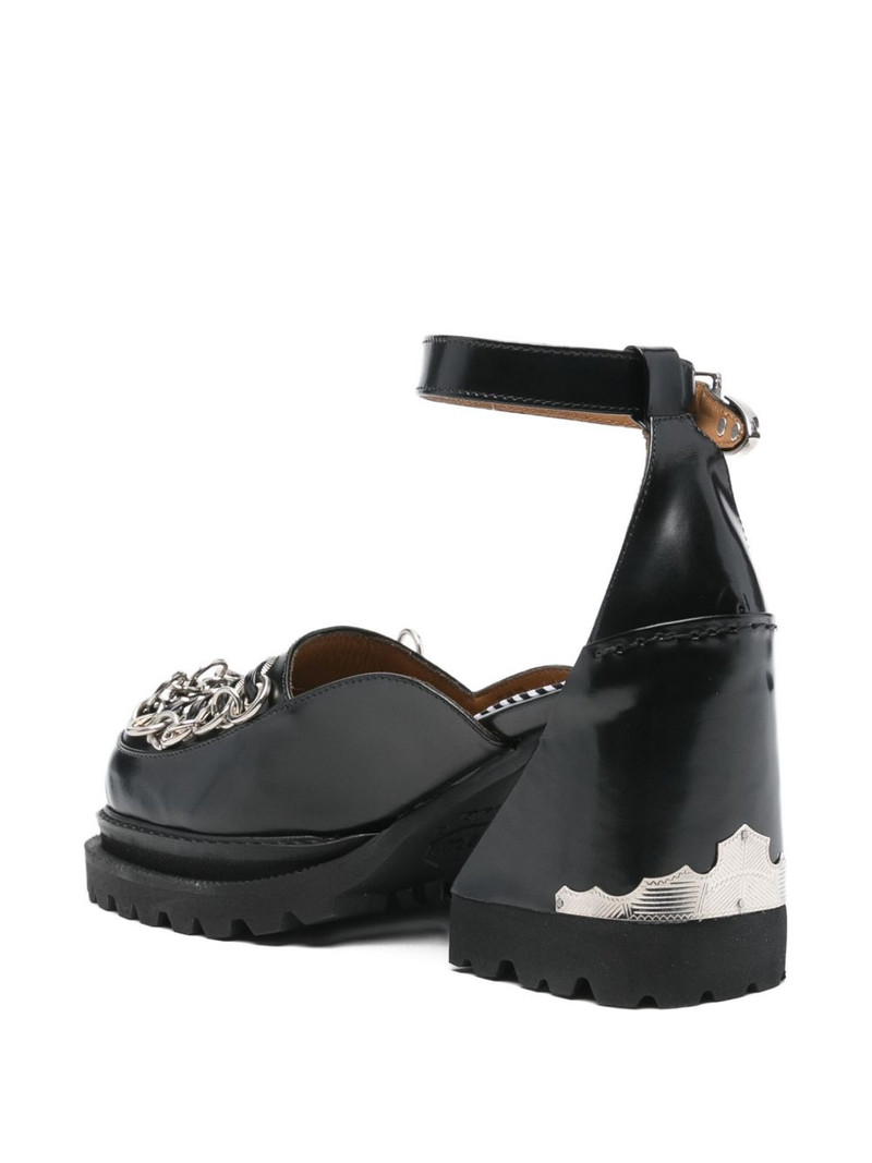 80mm chain-detail ankle-strap pumps 3