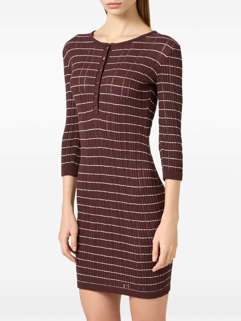 striped button mini dress 4